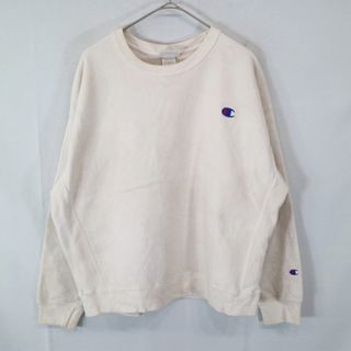 チャンピオン(Champion)のSALE/ Champion チャンピオン リバースウィーブ ワンポイントロゴ スウェット 大きいサイズ 刺繍 ライトピンク (レディース 2XL)  N6944(トレーナー/スウェット)