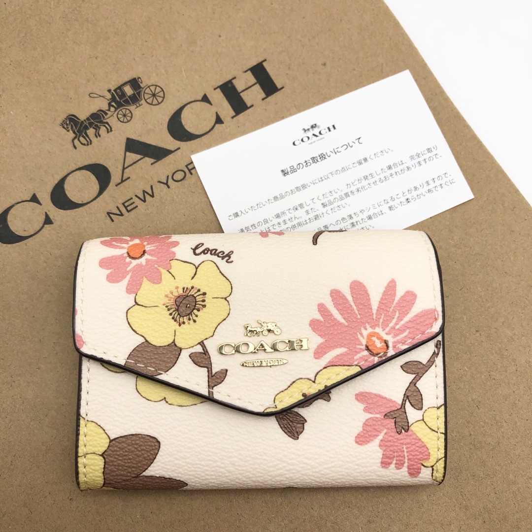 【COACH☆新品】フラップ カード ケース・フローラル クラスター！新作！