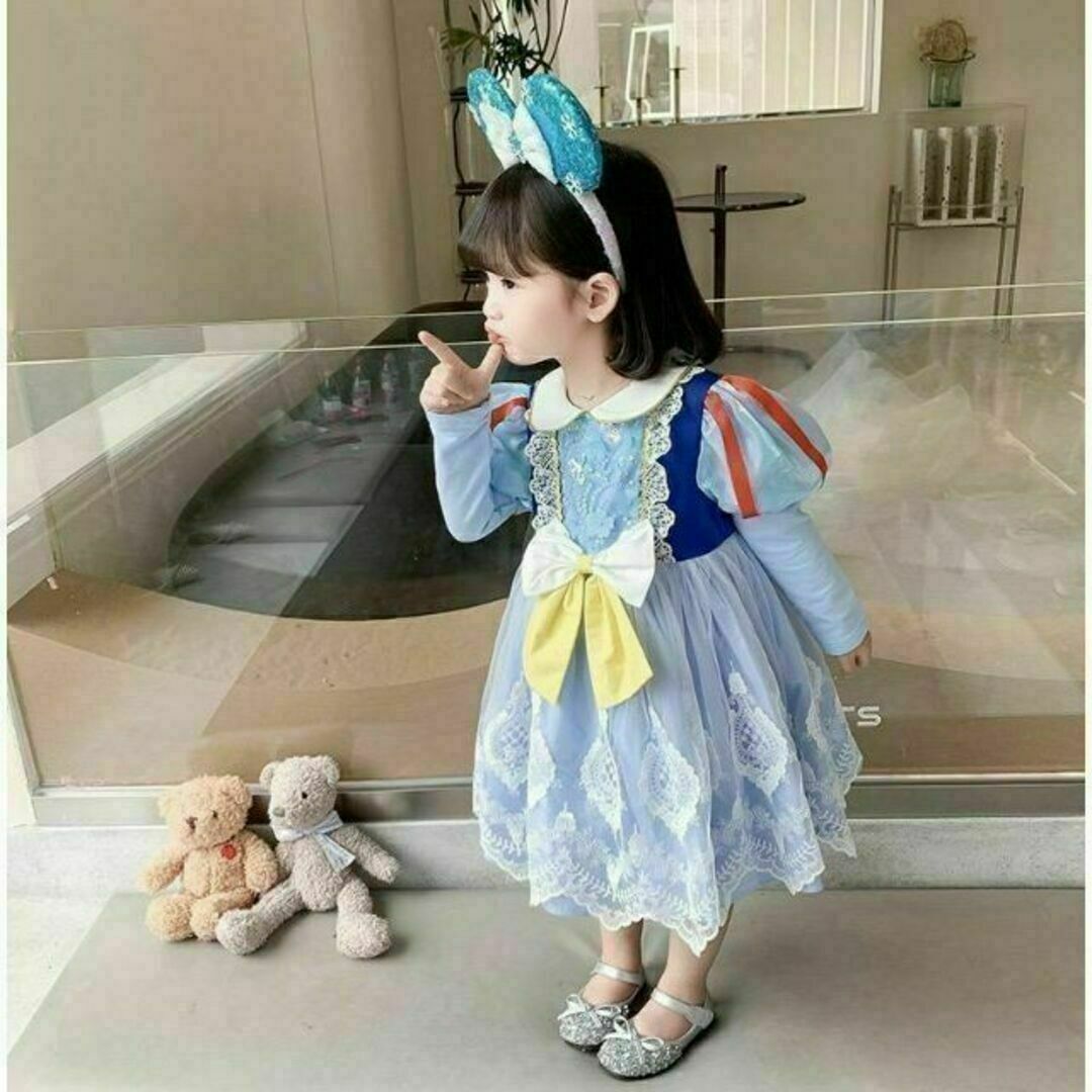 上質！白雪姫 ワンピース♡ドレス ロリータ ゴスロリ コスプレ お洒落 110 キッズ/ベビー/マタニティのキッズ服女の子用(90cm~)(ワンピース)の商品写真