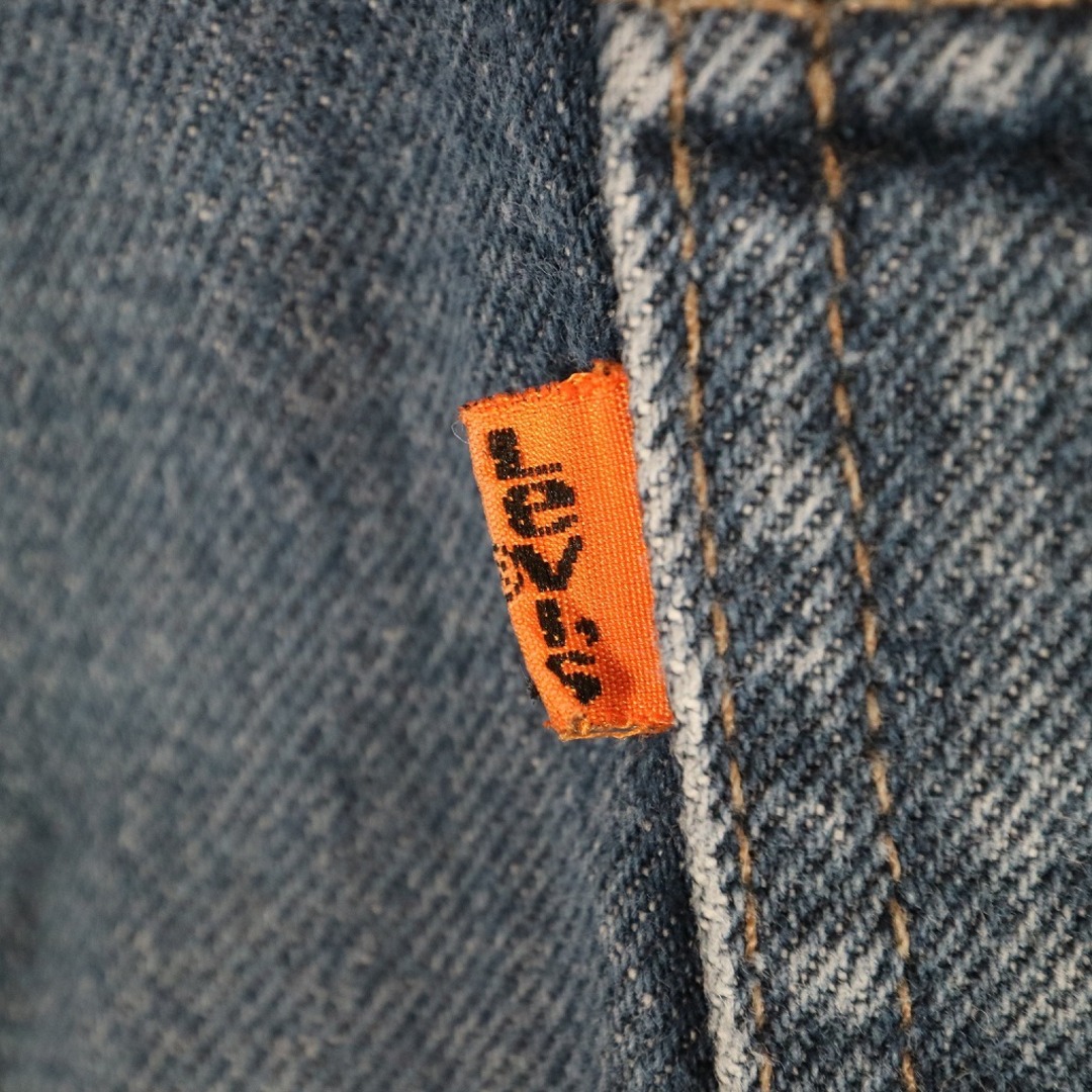 Levi's(リーバイス)の80年代 USA製 Levi's リーバイス 517 デニムパンツ アメカジ オレンジタブ フレア ブルー (メンズ 34×36) 中古 古着 N7048 メンズのトップス(ジャージ)の商品写真