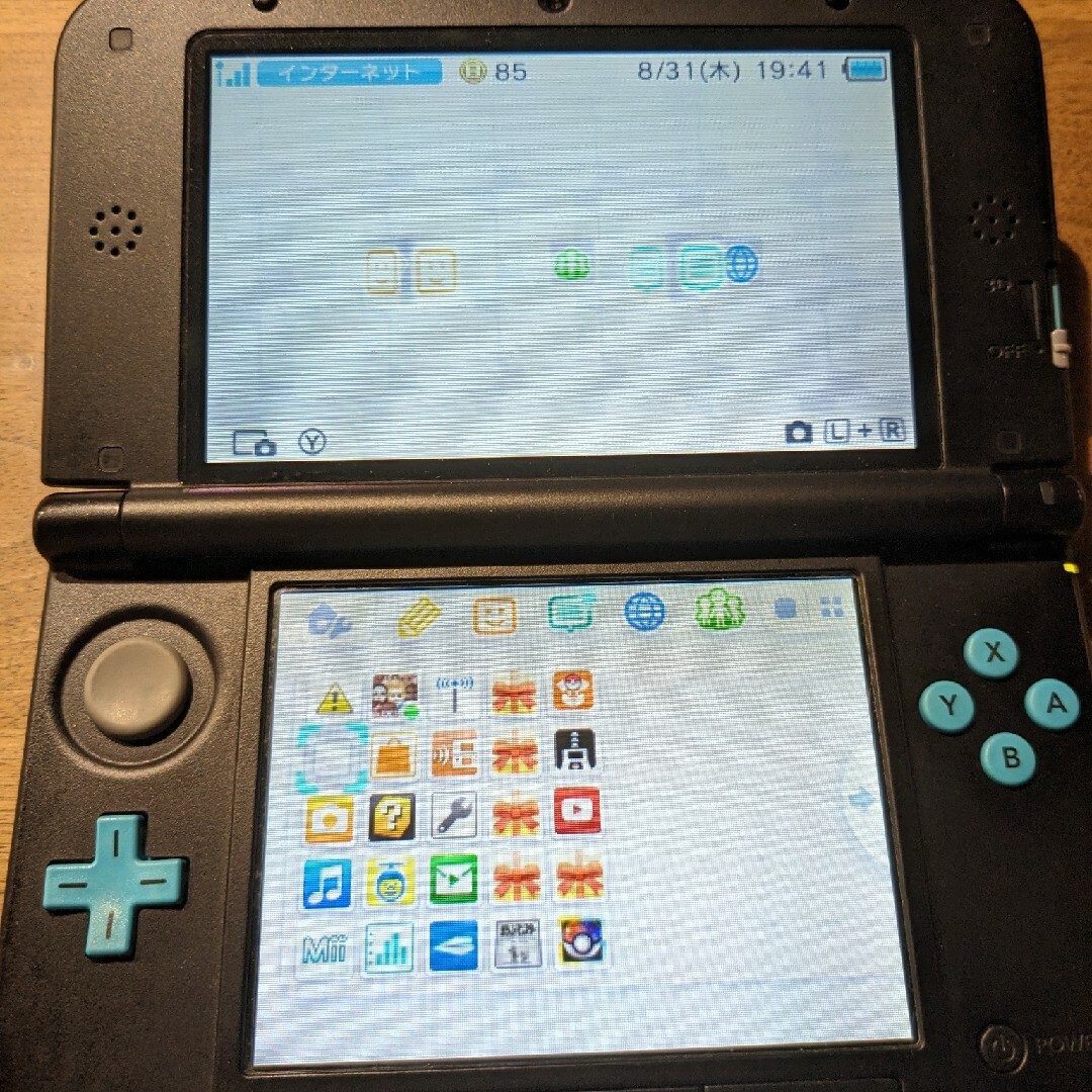 Nintendo3DSLL　ターコイズブラック