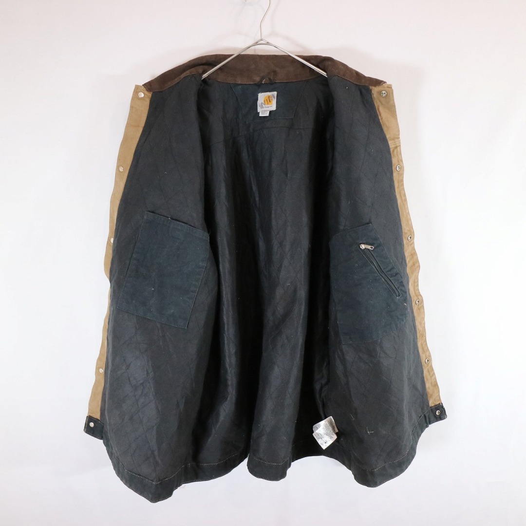 SALE/ メキシコ製 Carhartt カーハート マルチポケットサンドストーン ジャケット 大きいサイズ  ワーク ベージュ (メンズ 2XL)  N7125