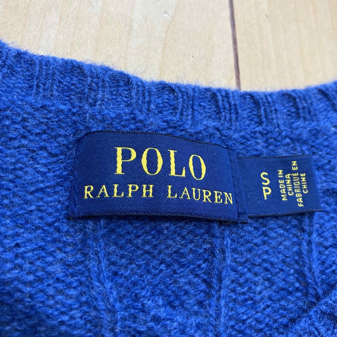 POLO RALPH LAUREN(ポロラルフローレン)のポロラルフローレン　ニット　セーター　カシミヤ混　ブルー　Sサイズ レディースのトップス(ニット/セーター)の商品写真