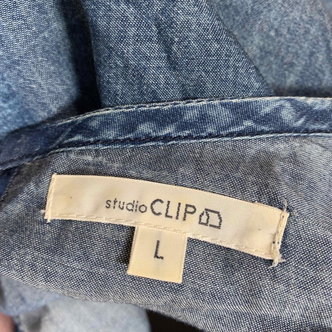 STUDIO CLIP(スタディオクリップ)のスタディオクリップ Tシャツ Lサイズ 青 ブルー 半袖 レディース レディースのトップス(Tシャツ(半袖/袖なし))の商品写真