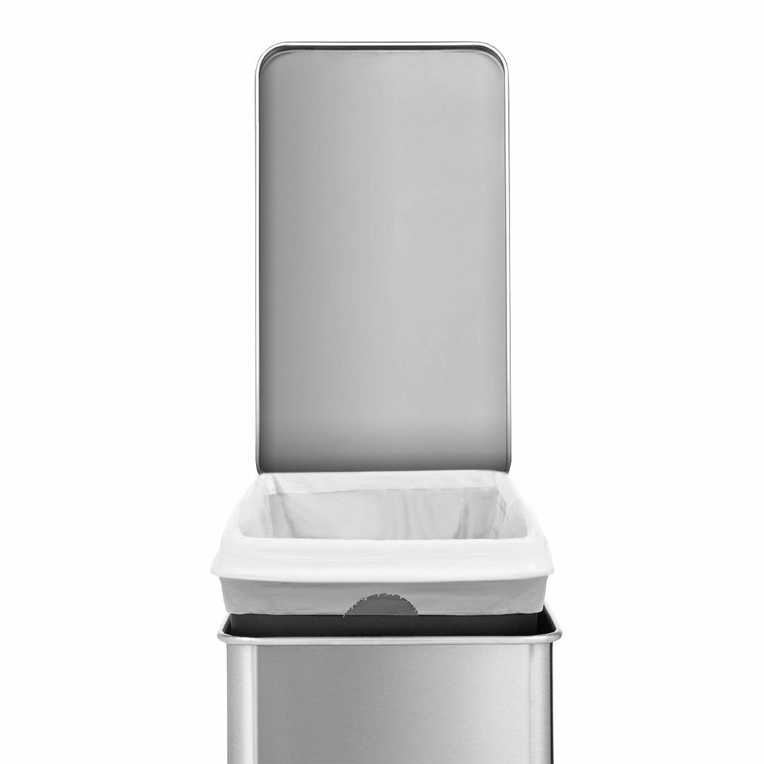 simplehuman セミラウンドステップダストボックス 6L シルバーステン