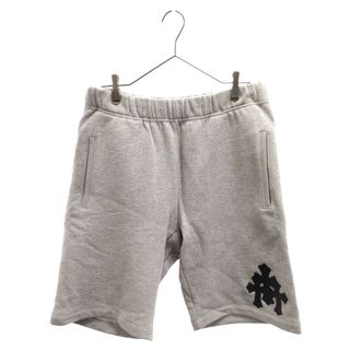 CHROME HEARTS クロムハーツ Y NOT SWEAT PANTS クロスパッチスウェットハーフパンツ グレー