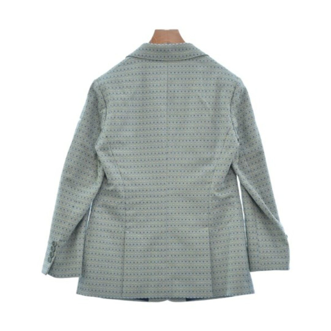 ETRO エトロ テーラードジャケット 42(M位) 水色x黄(総柄) | www