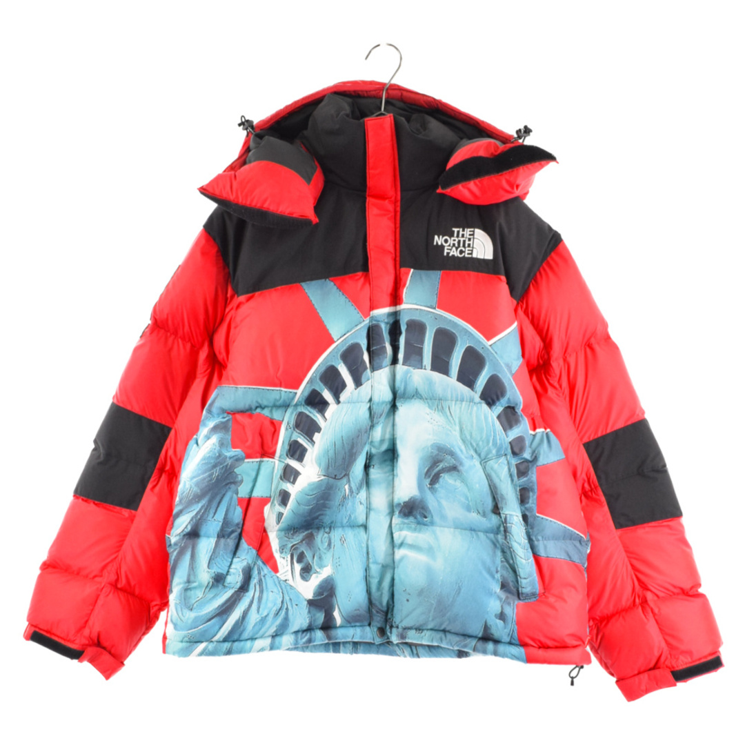 SUPREME シュプリーム ×THE NORTH FACE(ザ ノースフェイス) 19AW STATUE PRINT Baltoro Jacket スタチュープリント バルトロ ダウンジャケット レッド/ブルー ND919011