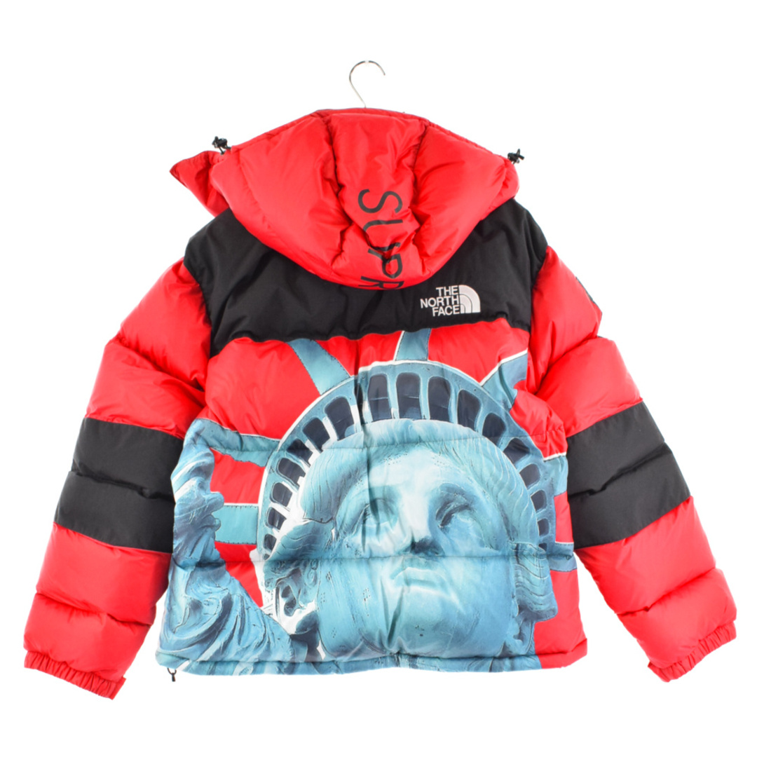 SUPREME シュプリーム ×THE NORTH FACE(ザ ノースフェイス) 19AW STATUE PRINT Baltoro Jacket スタチュープリント バルトロ ダウンジャケット レッド/ブルー ND919011