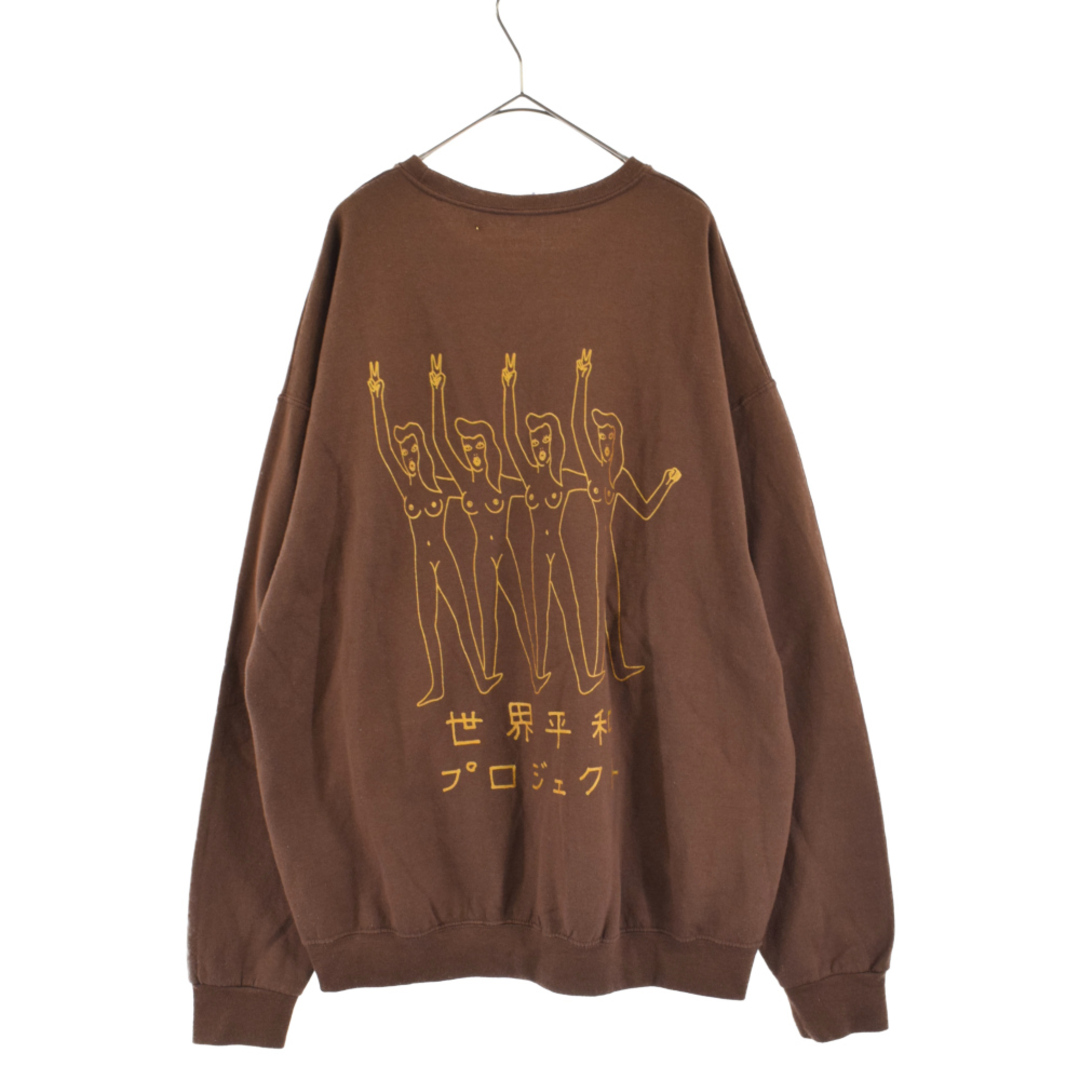 WACKO MARIA ワコマリア 22AW 世界平和プロジェクト CREWNECK SWEAT SHIRT スウェット トレーナー WMLTD-WMC-SS03 ブラウン