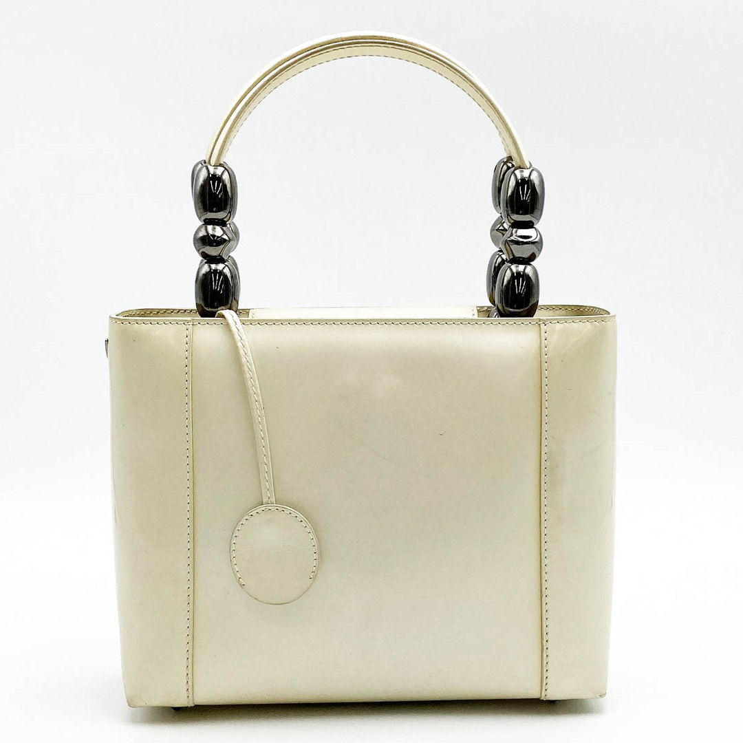 セール Christian Dior クリスチャンディオール マリスパール ハンドバッグ トートバッグ バッグ ホワイト PVC レディース ファッション MA-1919 USED