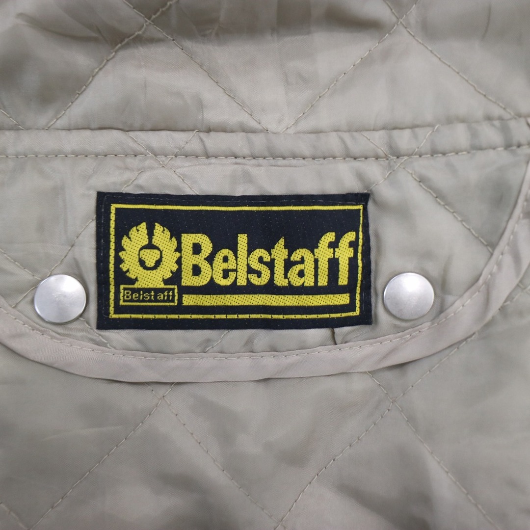 BELSTAFF(ベルスタッフ)のSALE/ Belstaff ベルスタッフ キルティング ジャケット 防寒  ヨーロッパ古着 フラップポケット  ベージュ (メンズ  L相当)  N7211 メンズのジャケット/アウター(その他)の商品写真