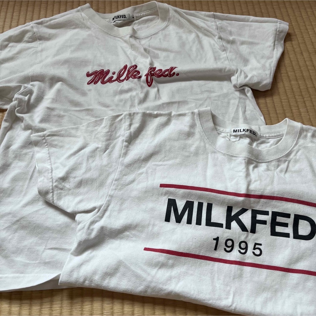 MILKFED.(ミルクフェド)のMILKFED ミルクフェド　ロゴtシャツ　2枚セット レディースのトップス(Tシャツ(半袖/袖なし))の商品写真