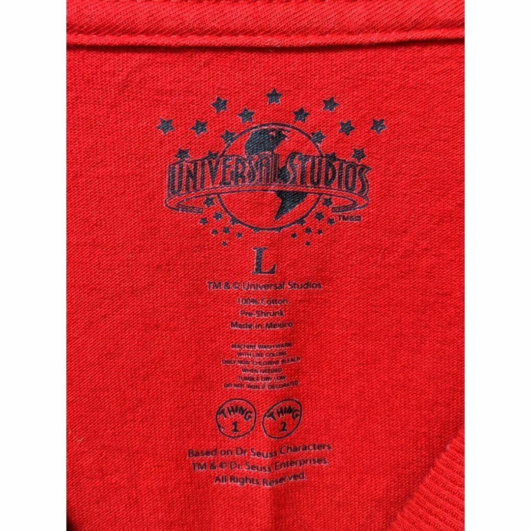 USJ(ユニバーサルスタジオジャパン)のユニバーサルスタジオジャパン THING2 ロゴ Tシャツ レッド赤色L古着 メンズのトップス(Tシャツ/カットソー(半袖/袖なし))の商品写真