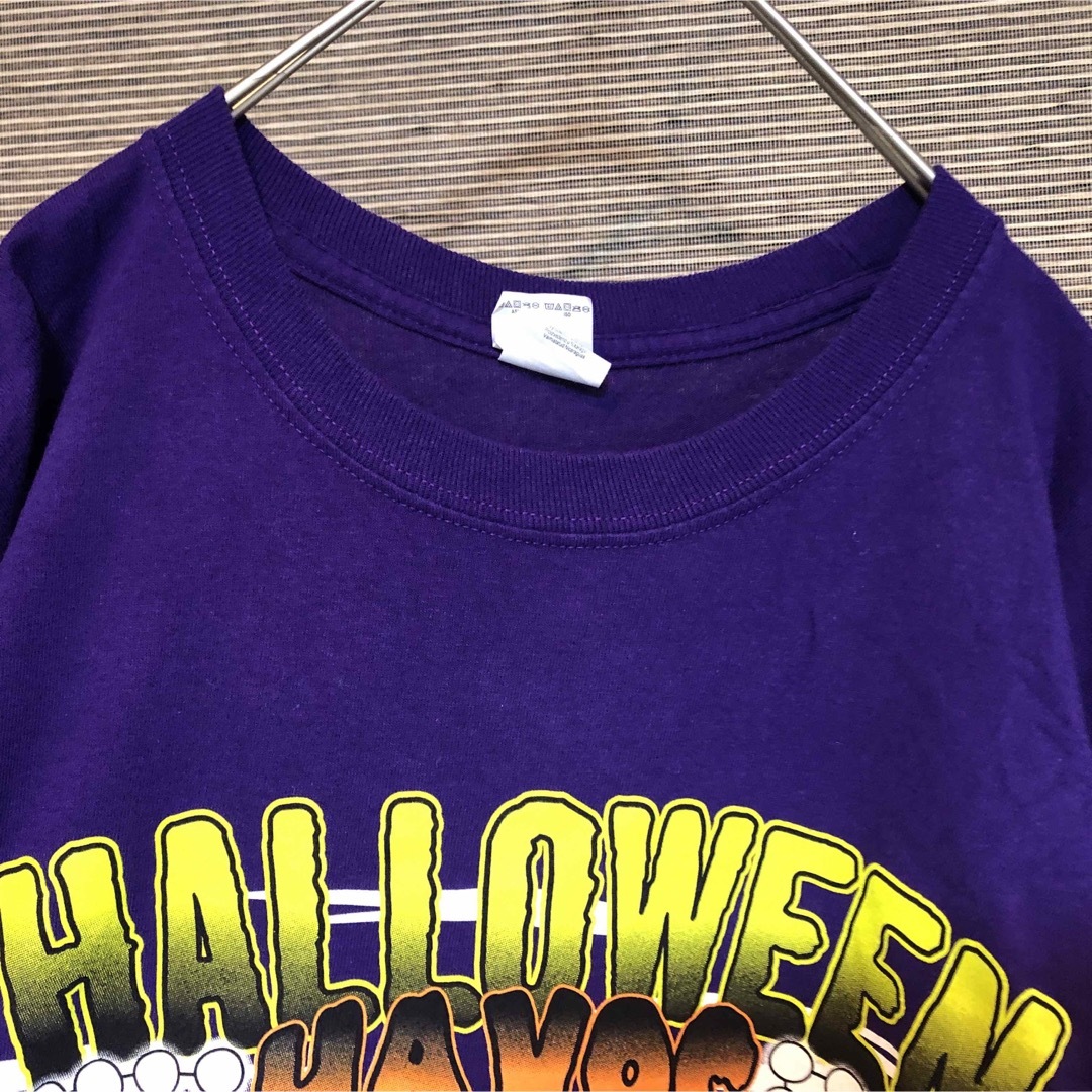 GILDAN(ギルタン)の 【ギルダン】ロンT　ミイラ　ハロウィン　ゾンビ　オバケ　紫　ネコ　野球　72 メンズのトップス(Tシャツ/カットソー(七分/長袖))の商品写真