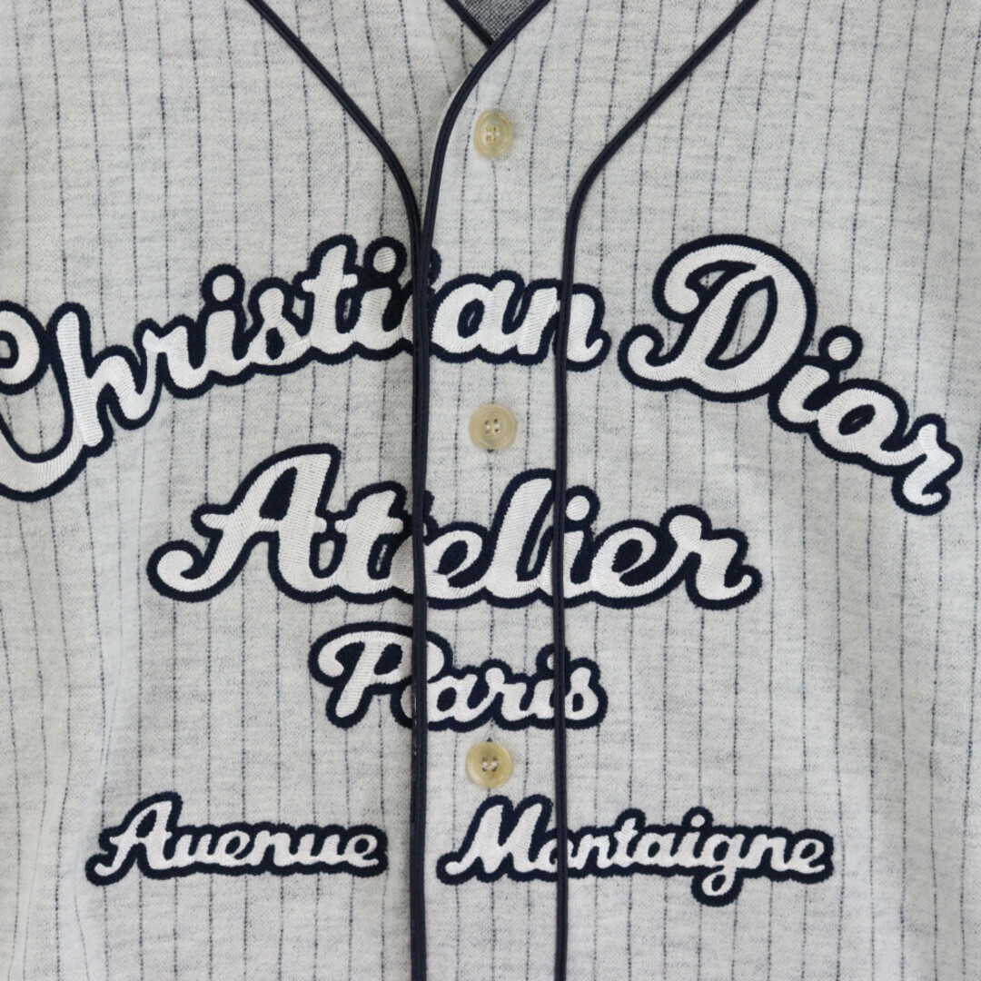 DIOR ディオール 21AW CHRISTIAN DIOR ATELIER ロゴ刺繍 エンブロイダリー ベースボール 半袖シャツ グレー 213J530A0663