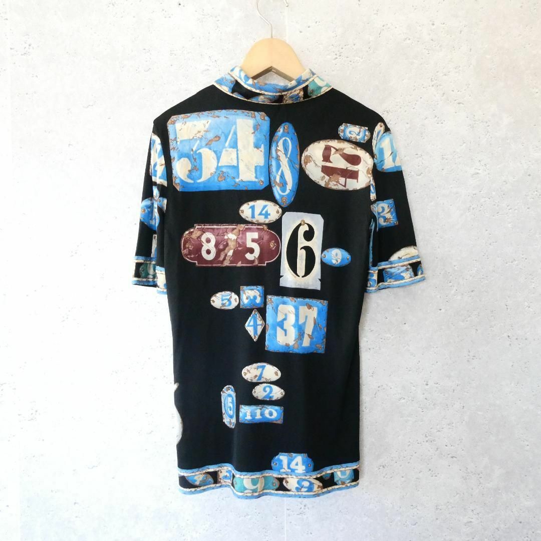 良品 綺麗 LEONARD PARIS 総柄 シルク100% 半袖 シャツ-