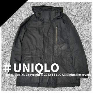 ユニクロ(UNIQLO)のUNIQLO　モッズコート　黒　XL　ポリエステル　春　秋 ✓1777(モッズコート)