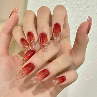 【No.023】ネイルチップ♡サブカル系♡クリアネイル♡ラメネイル No.023】ネイルチップ♡サブカル系♡クリアネイル♡ラメネイル