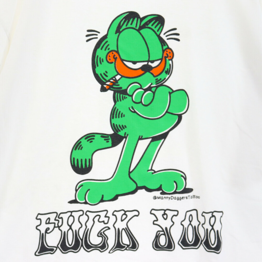 VINTAGE ヴィンテージ 00S VINTAGE GARFIELD FUCK YOU ヴィンテージ ガーフィールド ファック ユー プリント 半袖Tシャツカットソー ホワイト