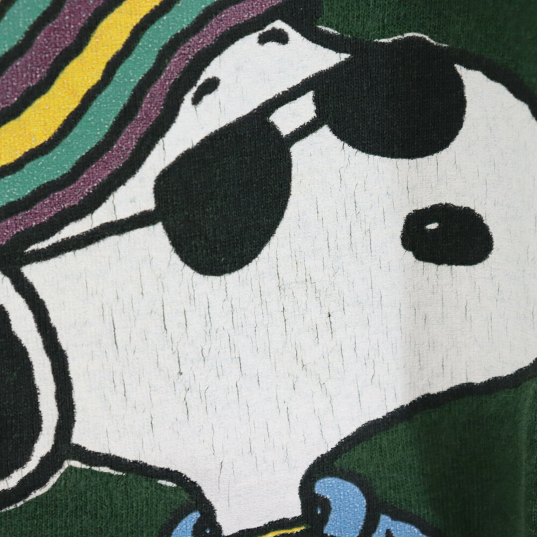 VINTAGE ヴィンテージ 90s VINTAGE PEANUTS ヴィンテージ ピーナッツ スヌーピー キャラクタープリント 半袖Tシャツ カットソー グリーン メンズのトップス(Tシャツ/カットソー(半袖/袖なし))の商品写真