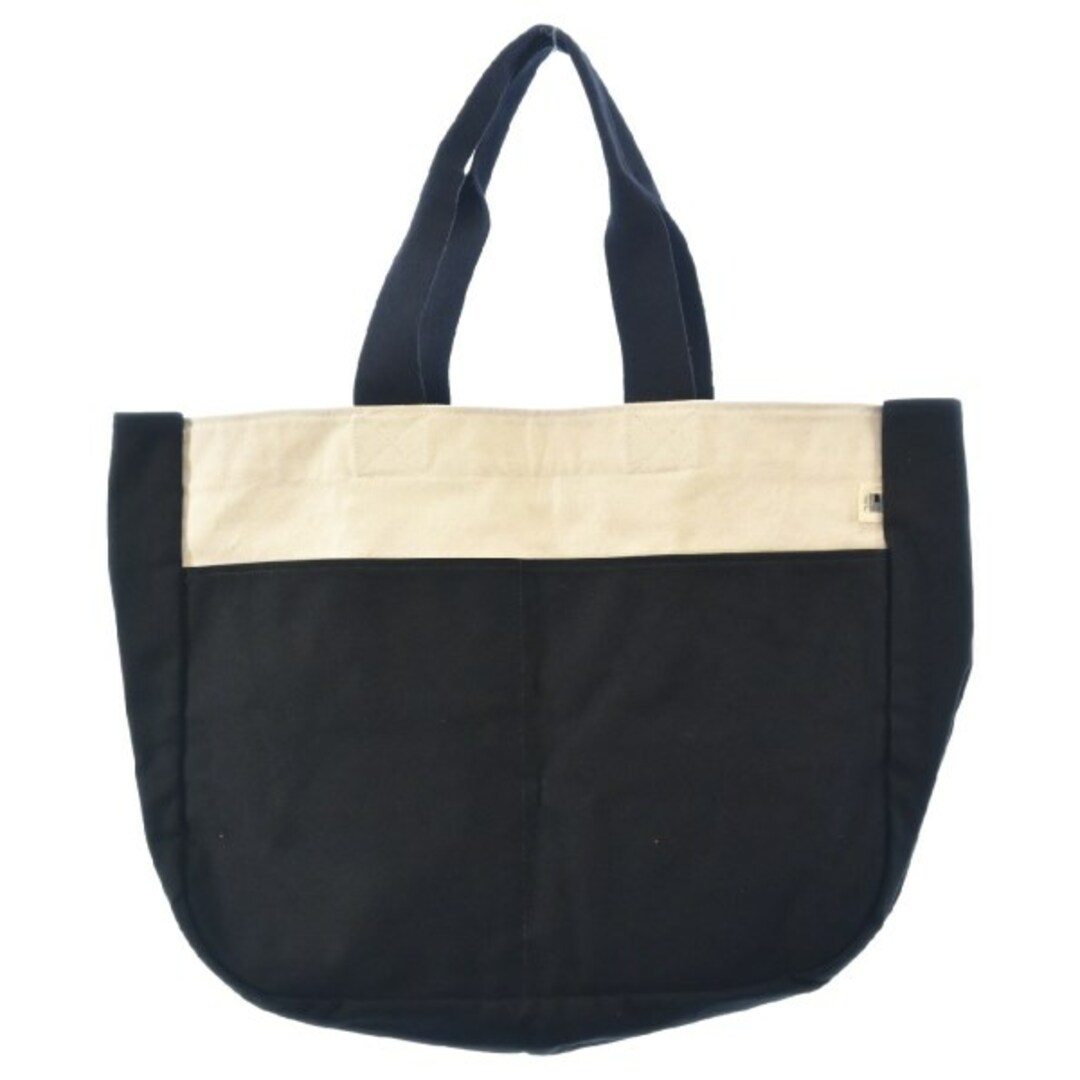 BLK PINE workshop トートバッグ - 黒xアイボリー系-hybridautomotive.com