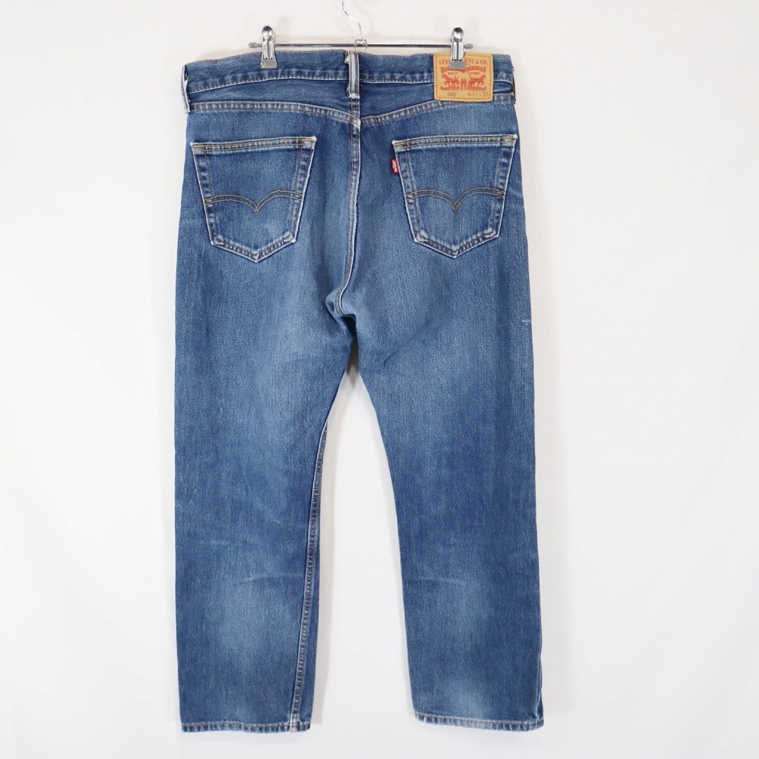 SALE/ Levi's リーバイス 505 テーパードシルエット デニムパンツ ブルー (メンズ 34×30) 中古 古着 N7288