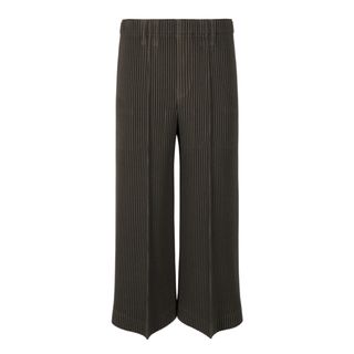 homme plisse ISSEY MIYAKE ワイド ストレートパンツ 黒-