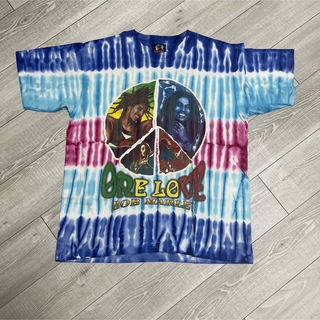 ミュージックティー(MUSIC TEE)の90s ヴィンテージ Bob Marley タイダイ ビッグシルエット Tシャツ(Tシャツ/カットソー(半袖/袖なし))