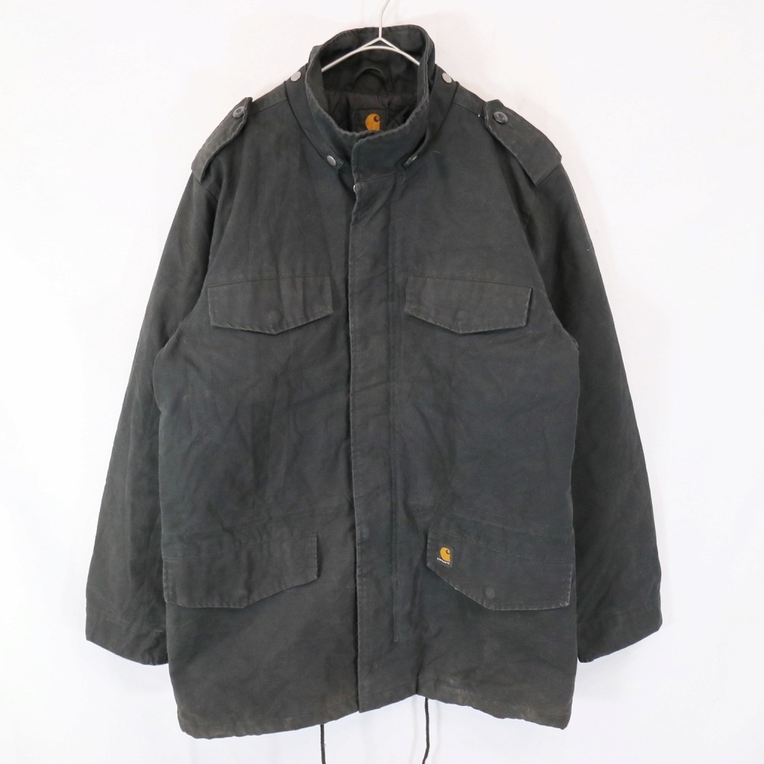 Carhartt カーハート M‐65型 ワークジャケット ダック地 ミリタリー風　ブラック (メンズ XL)   N7300