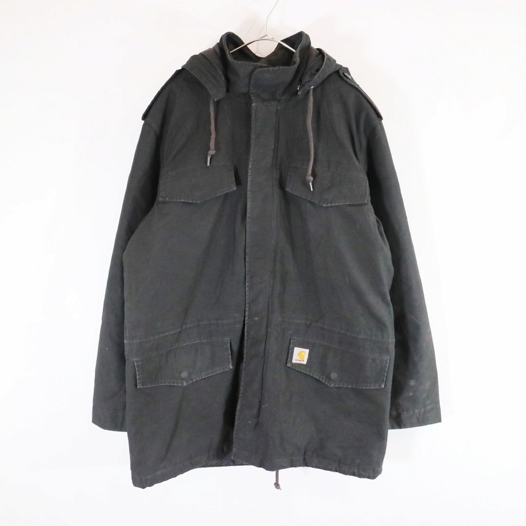 Carhartt カーハート ヒックマンコート 防寒  防風 裏地キルティング ダック地 ブラック (メンズ XXL)   N7315