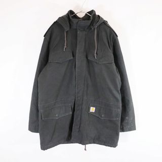 カーハート(carhartt)のSALE/ Carhartt カーハート ヒックマンコート 防寒  防風 裏地キルティング ダック地 ブラック (メンズ XXL) 中古 古着 N7315(その他)