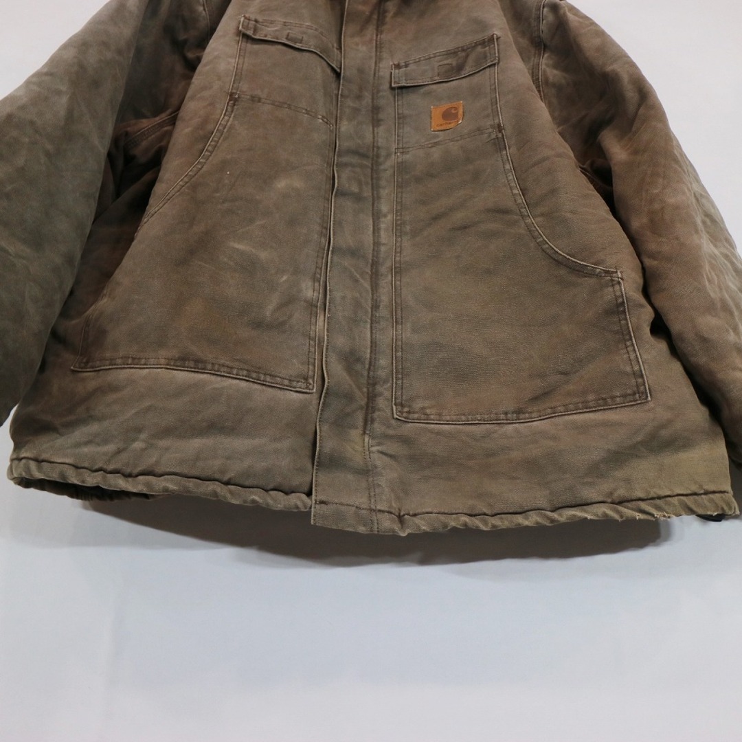 carhartt(カーハート)のSALE/ USA製 Carhartt カーハート トラディショナルコート 襟コーデュロイ切替 ダック生地 防寒  ワーク ブラウン (メンズ 3XL)  N7336 メンズのジャケット/アウター(その他)の商品写真