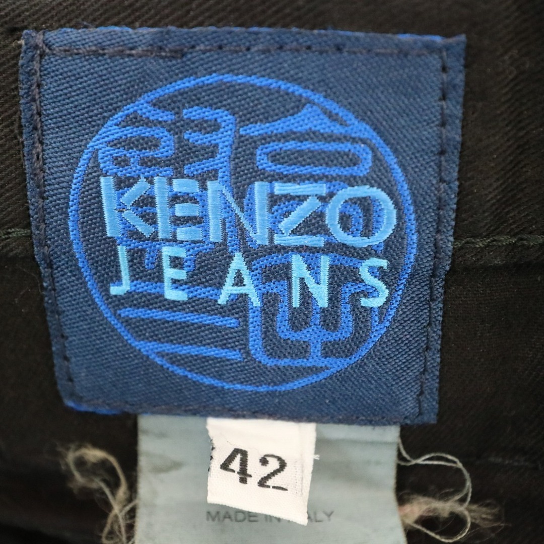 KENZO(ケンゾー)のSALE/ イタリア製 KENZO ケンゾー ブラックデニム パンツ Y2K  ブラック (メンズ 42) 中古 古着 N7345 メンズのトップス(ジャージ)の商品写真