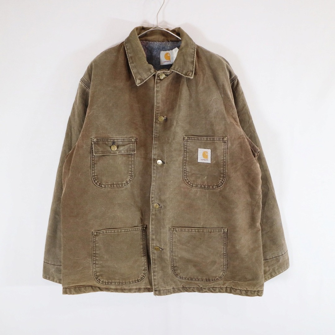 SALE/ 90年代 Carhartt カーハート ミシガンチョアコート カバーオール ダック地 防寒  防風  ワーク ブラウン (メンズ XL相当)  N7346