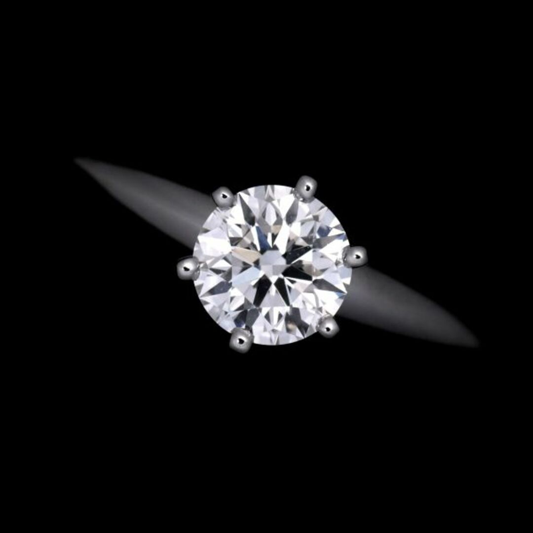 Tiffany & Co.(ティファニー)のティファニー TIFFANY&Co. ソリティア ダイヤ 0.57ct H/VS2/EX 5.5号 リング Pt 指輪 【鑑定書付き】VLP 90195606 レディースのアクセサリー(リング(指輪))の商品写真