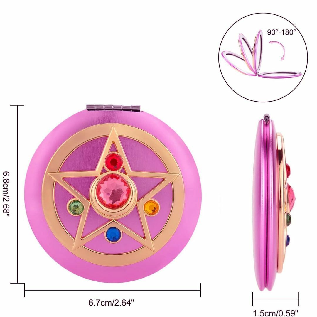 Smaele美少女戦士セーラームーン 変身コンパク トミラー 折りたたみ鏡 丸型