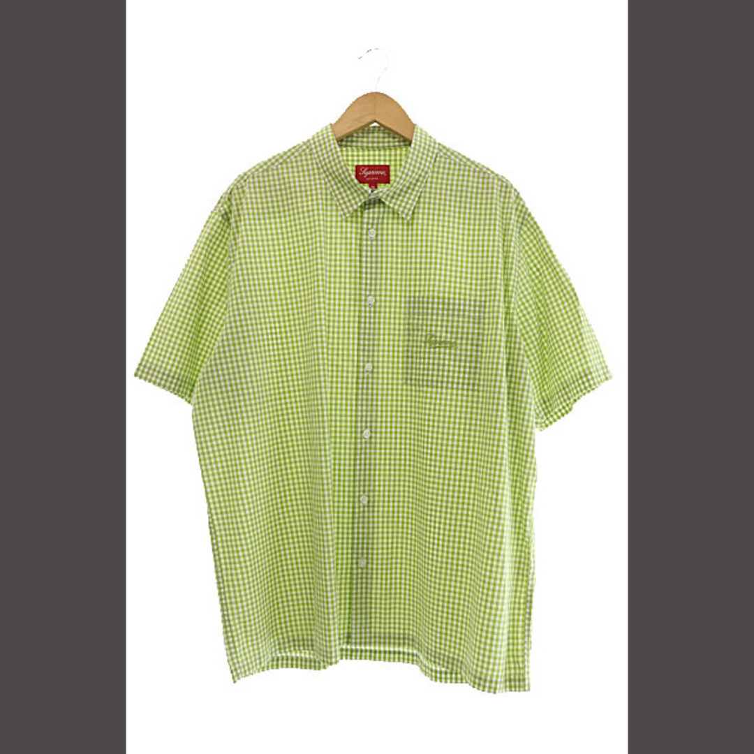 M)Supreme Gingham S/S Shirtギンガム半袖シャツ黒