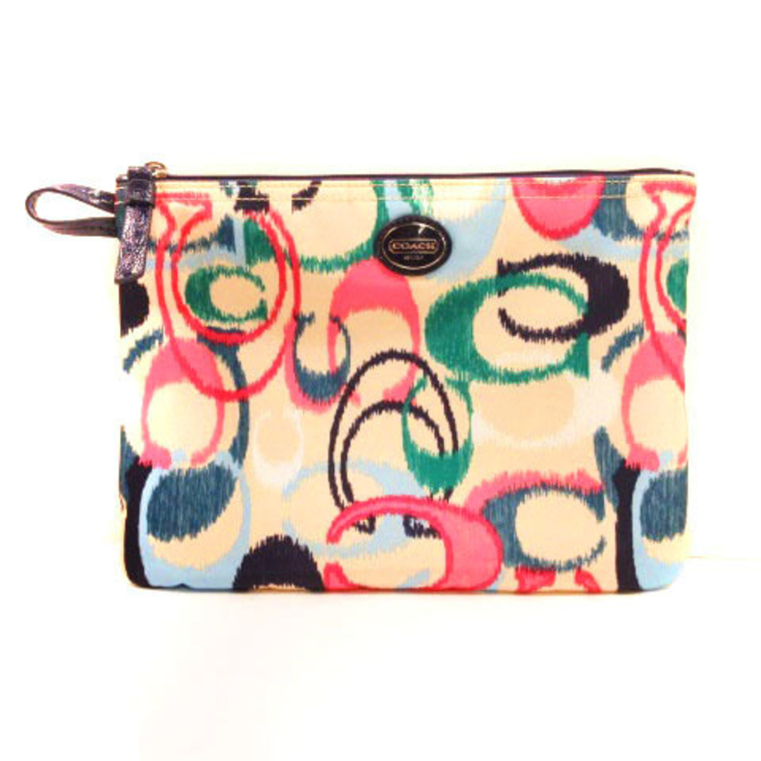 コーチ COACH ショルダー トートバッグ ポーチセット 総柄 ベージュ系