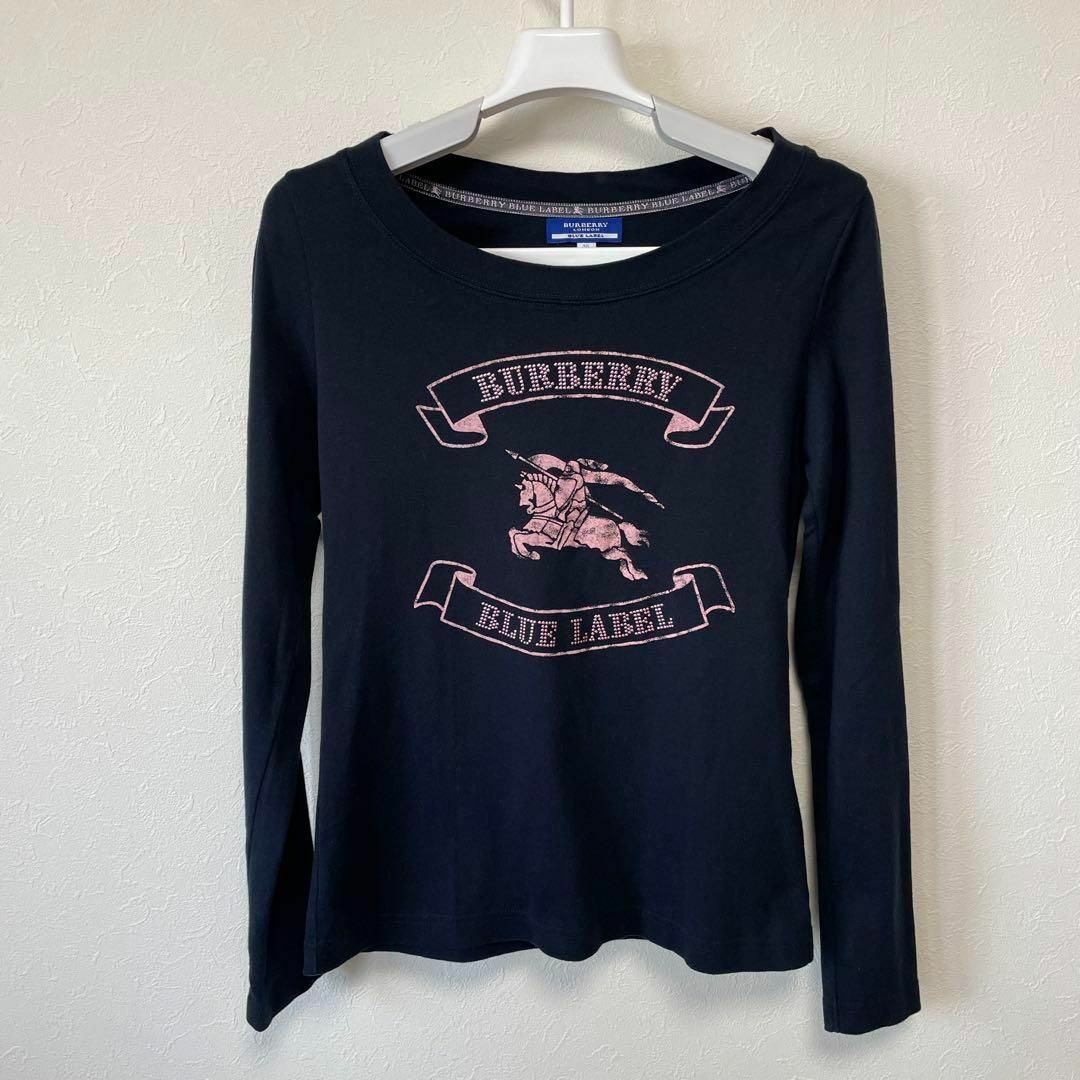 美品 希少 バーバリーブルーレーベル ホースマーク入り トップス Tシャツ