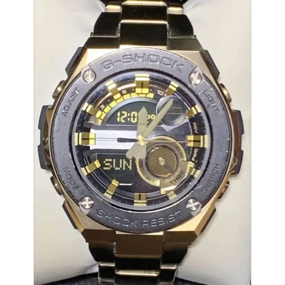 【稀少】カシオ CASIO G-SHOCK GST-210GD-1AJF 金x黒