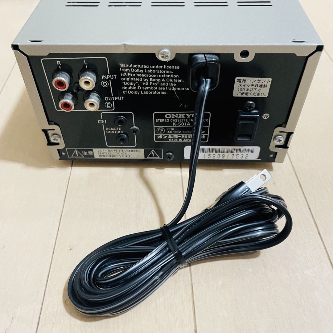 【動作確認済み】ONKYO カセットデッキ K-501A