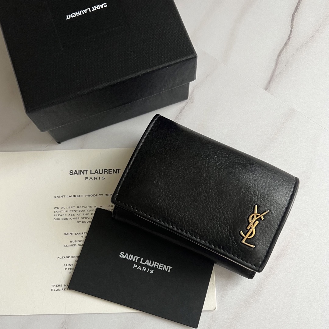 789 美品 saintlaurent イヴサンローラン 3つ折り財布