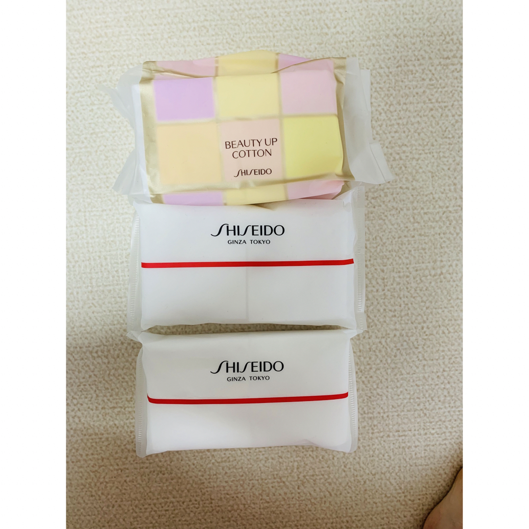 SHISEIDO (資生堂)(シセイドウ)の資生堂　コットン3つ コスメ/美容のメイク道具/ケアグッズ(コットン)の商品写真