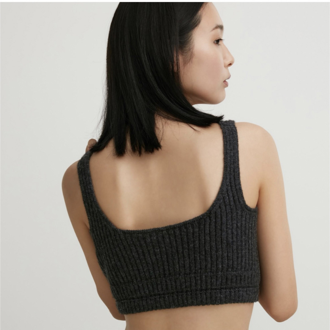 UNIQLOマメクロゴウチ 3Dリブニットブラ M ブラウン mame
