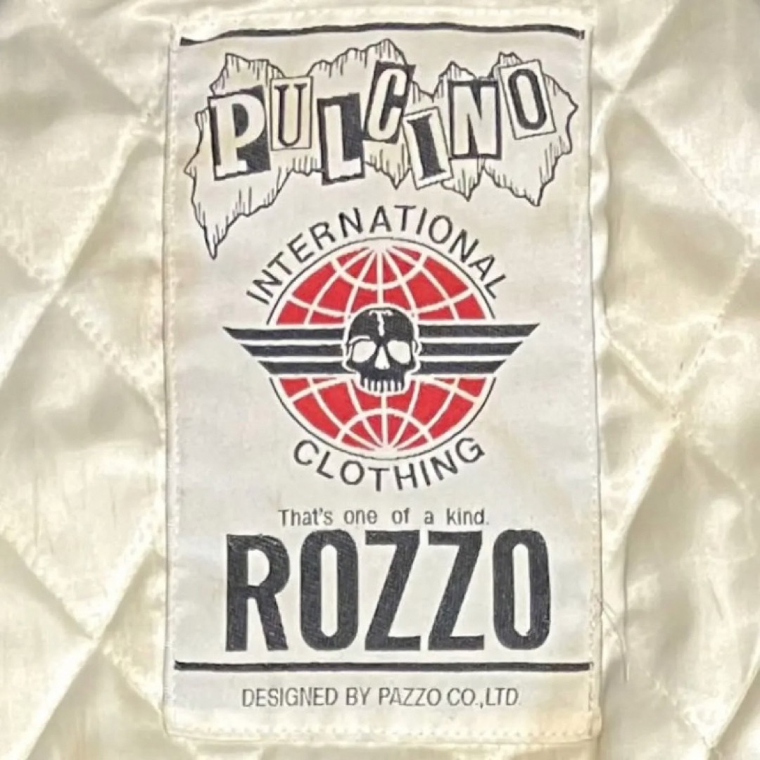 ROZZO PULCINO スタジャン 刺繍 牛革レザー ワッペン ROZZO PULCINO スタジャン 刺繍 牛革レザー ワッペン