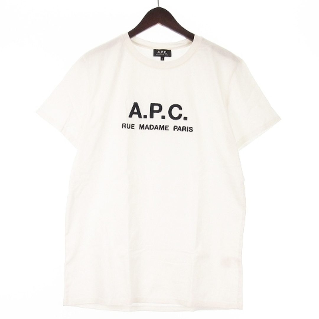 アーペーセー A.P.C. Tシャツ カットソー 半袖 ロゴ刺繍 ホワイト L | フリマアプリ ラクマ