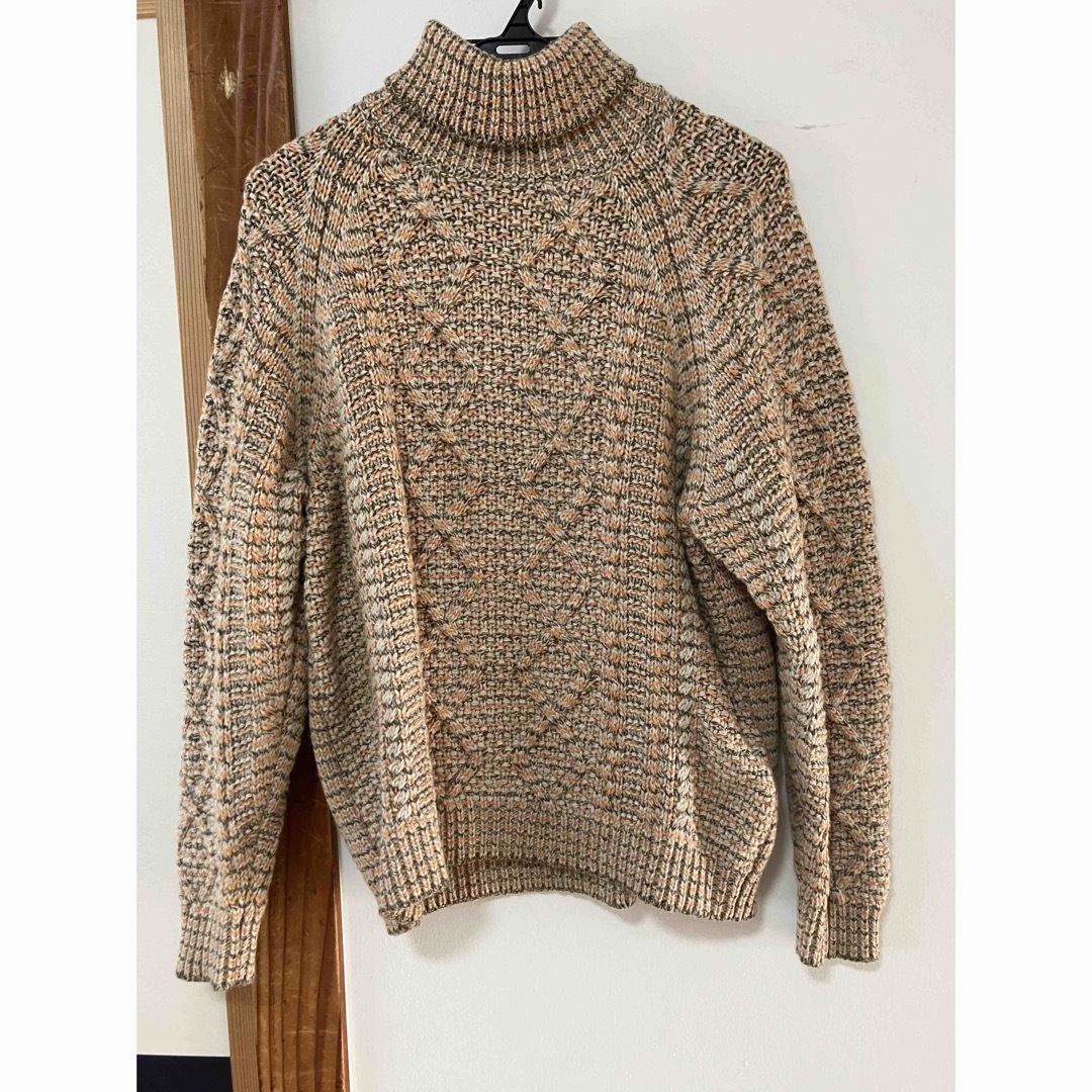 Alpaca Mixed knit Turtleneck Pull S EM