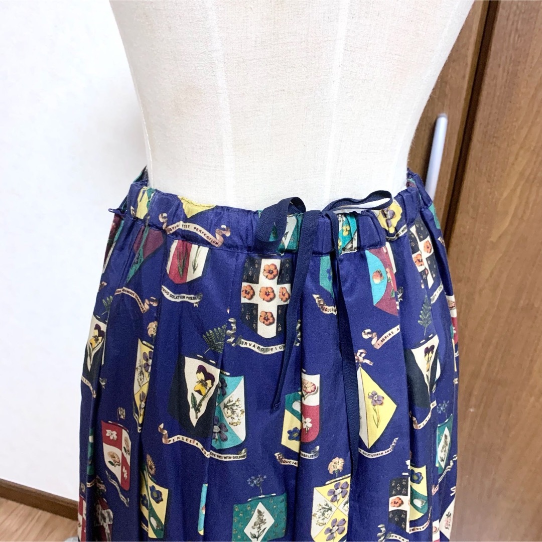 ジェーンマープル フラワークレストタータンチェックタックスカート