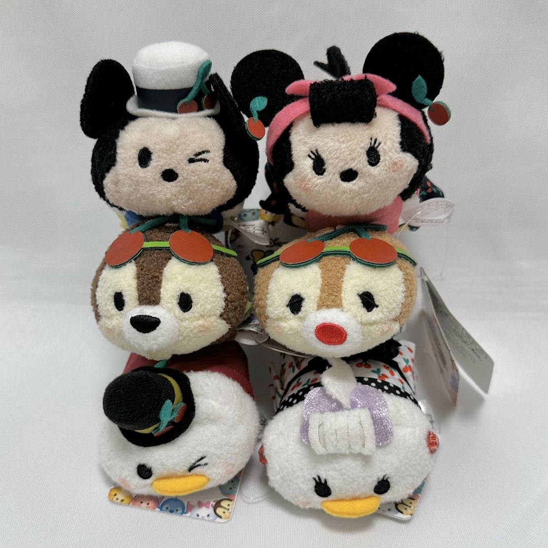 <新品>ツムツム チェリーシリーズ ミニ(S) ぬいぐるみ6個 ディズニーストア